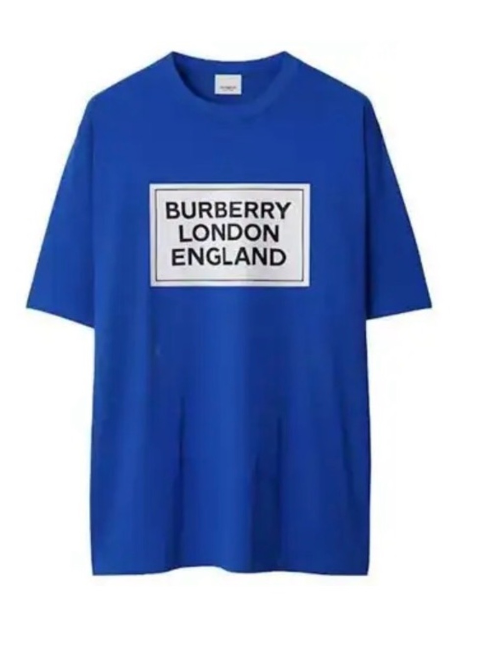 Burberry Royal Blue Logo Box Crewneck T-Shirt